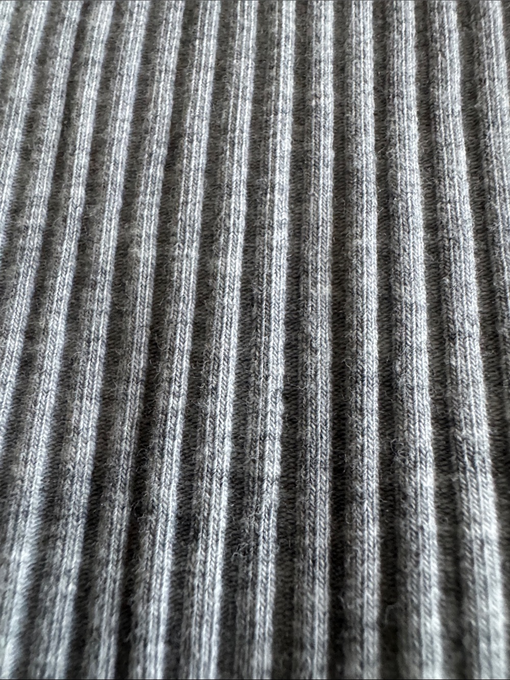 adidas Light Gray Ribbed Flare Leggings - Picture 8 of 9